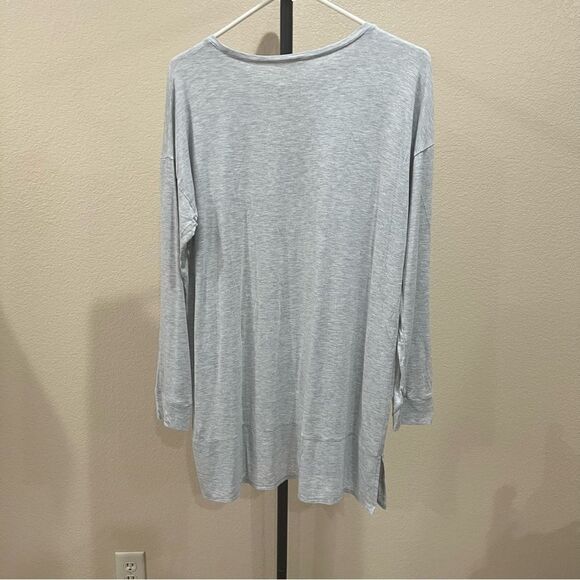 INC Heather Grey Tunic with Peplum Hem Large - Picture 6 of 9